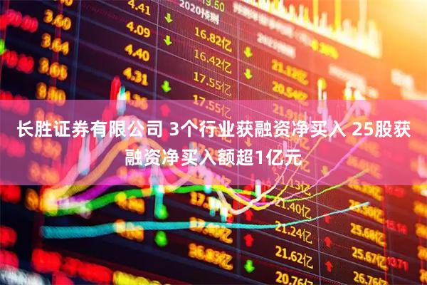 长胜证券有限公司 3个行业获融资净买入 25股获融资净买入额超1亿元